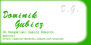 dominik gubicz business card